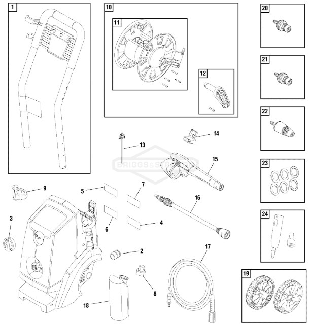 Sears craftsman 020561-0 power washer replacement Parts